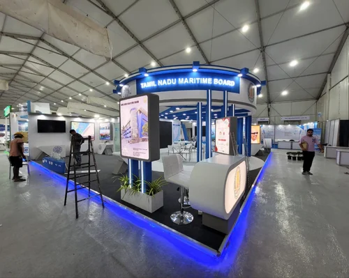 طراحی غرفه نمایشگاهی مهم ترین راه ارتقای کسب و کار در نمایشگاه ها 1 pan india exhibition booth fabrication service 500x500 1
