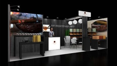 Example of a Maxima 7 x 3 21 meter booth construction project 2 Example of a Maxima 7 x 3 21 meter booth construction project