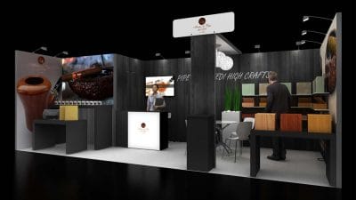 Example of a Maxima 7 x 3 21 meter booth construction project 3 Example of a Maxima 7 x 3 21 meter booth construction project