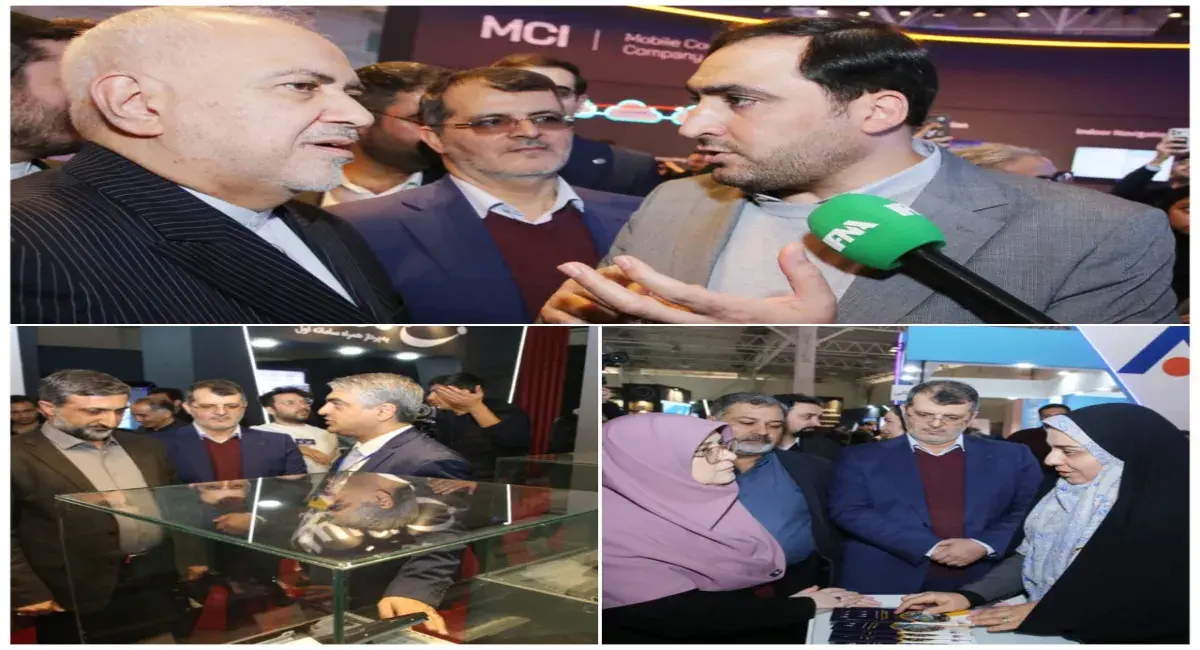 Zarif: Knowledge is our power and this exhibition is a symbol of Iran's authority in the region 1 ظریف در تلکام - zarif telecom