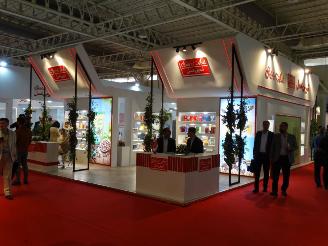 Photo report from the 7th International Exhibition of Iran's Export Capabilities - IranExpo 2025 19 Shirin Asal Company's booth construction at Iran Expo 2025