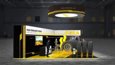 Maxima 9x9 81 meter booth for auto parts and tires exhibition